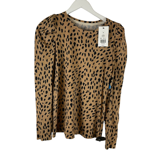 Top Long Sleeve By Crown And Ivy In Animal Print, Size: M