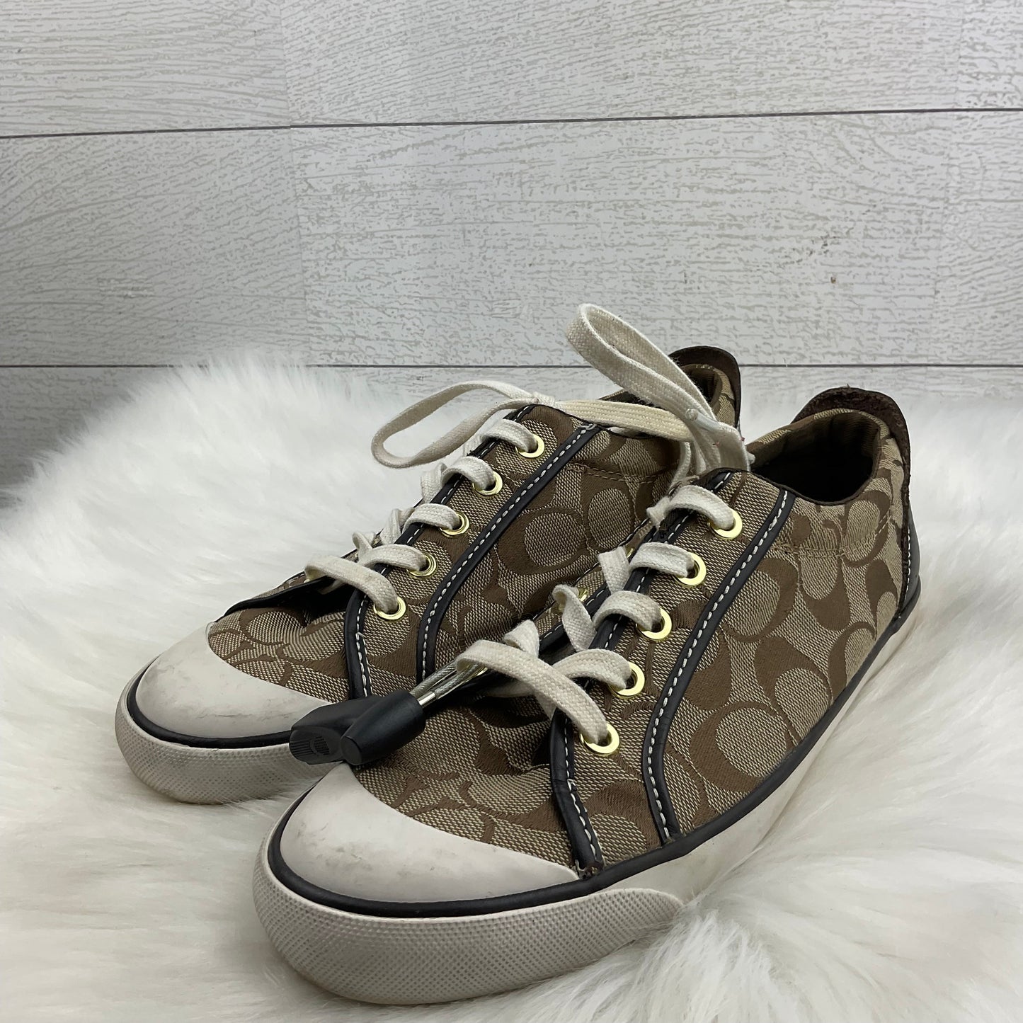 Shoes Designer By Coach In Brown, Size: 8.5