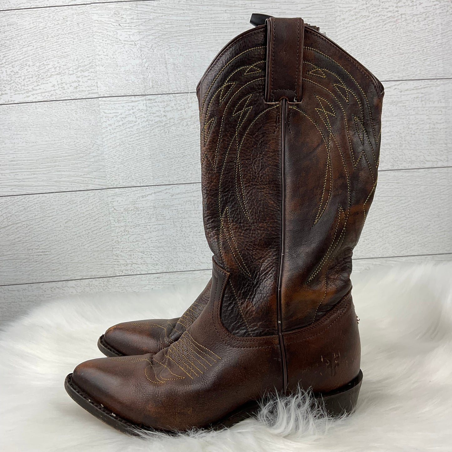 Boots Designer By Frye In Brown, Size: 5.5