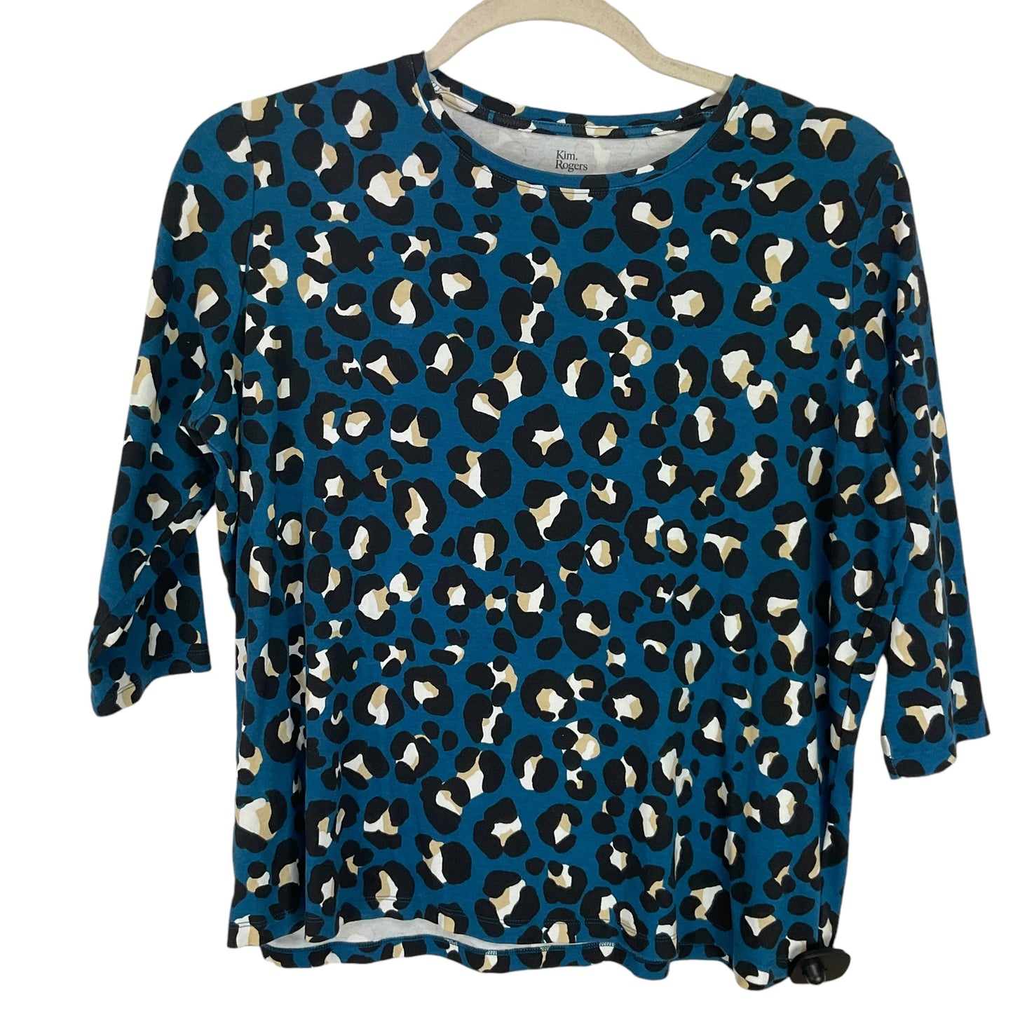 Top Long Sleeve By Kim Rogers In Blue, Size: 1x