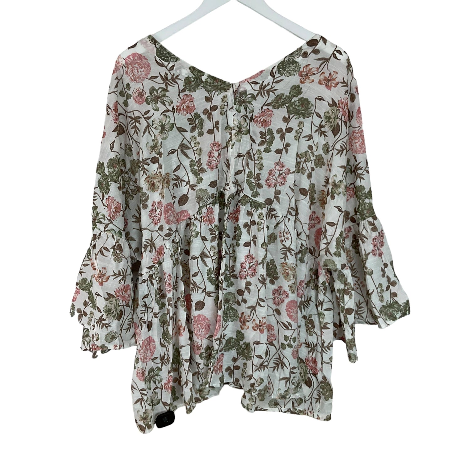 Floral Print Top Long Sleeve Cato, Size 22