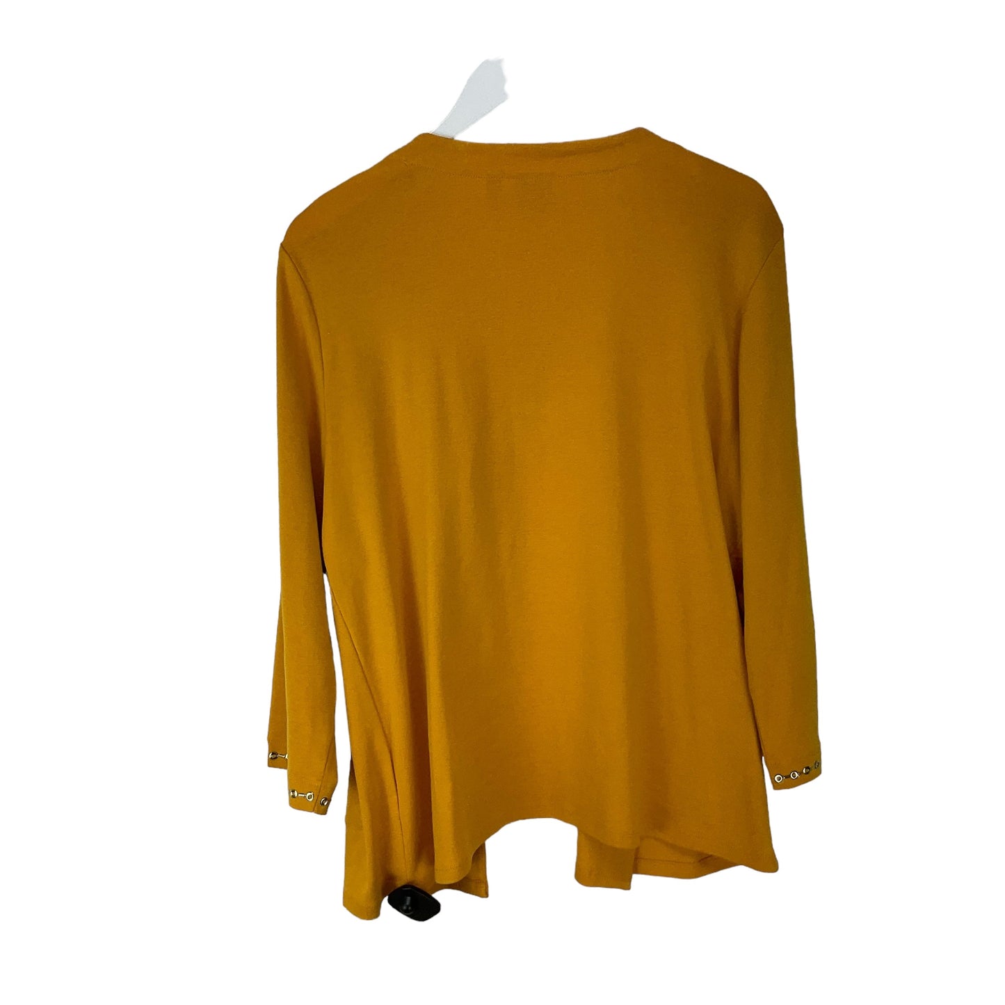 Top Long Sleeve By Rafaella In Yellow, Size: Xl