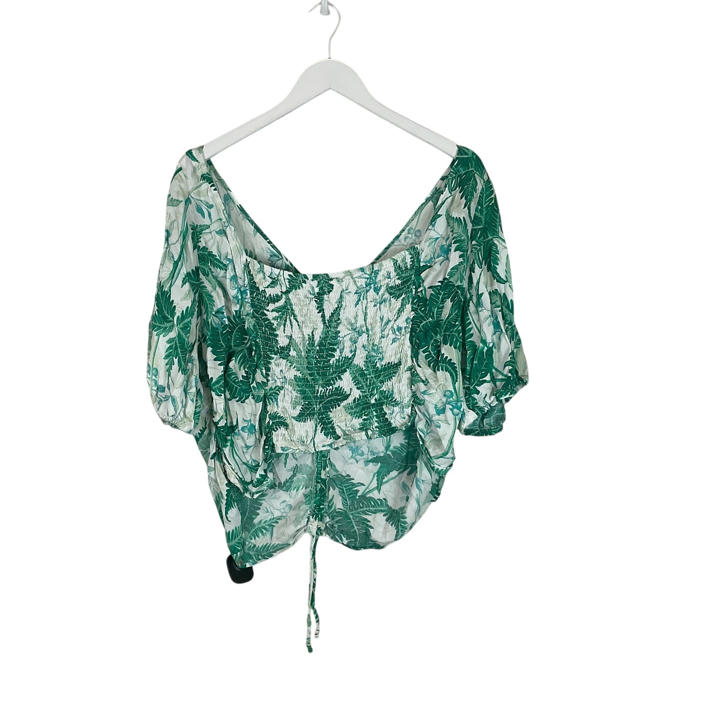 Top Short Sleeve By H&m In Green, Size: 3x