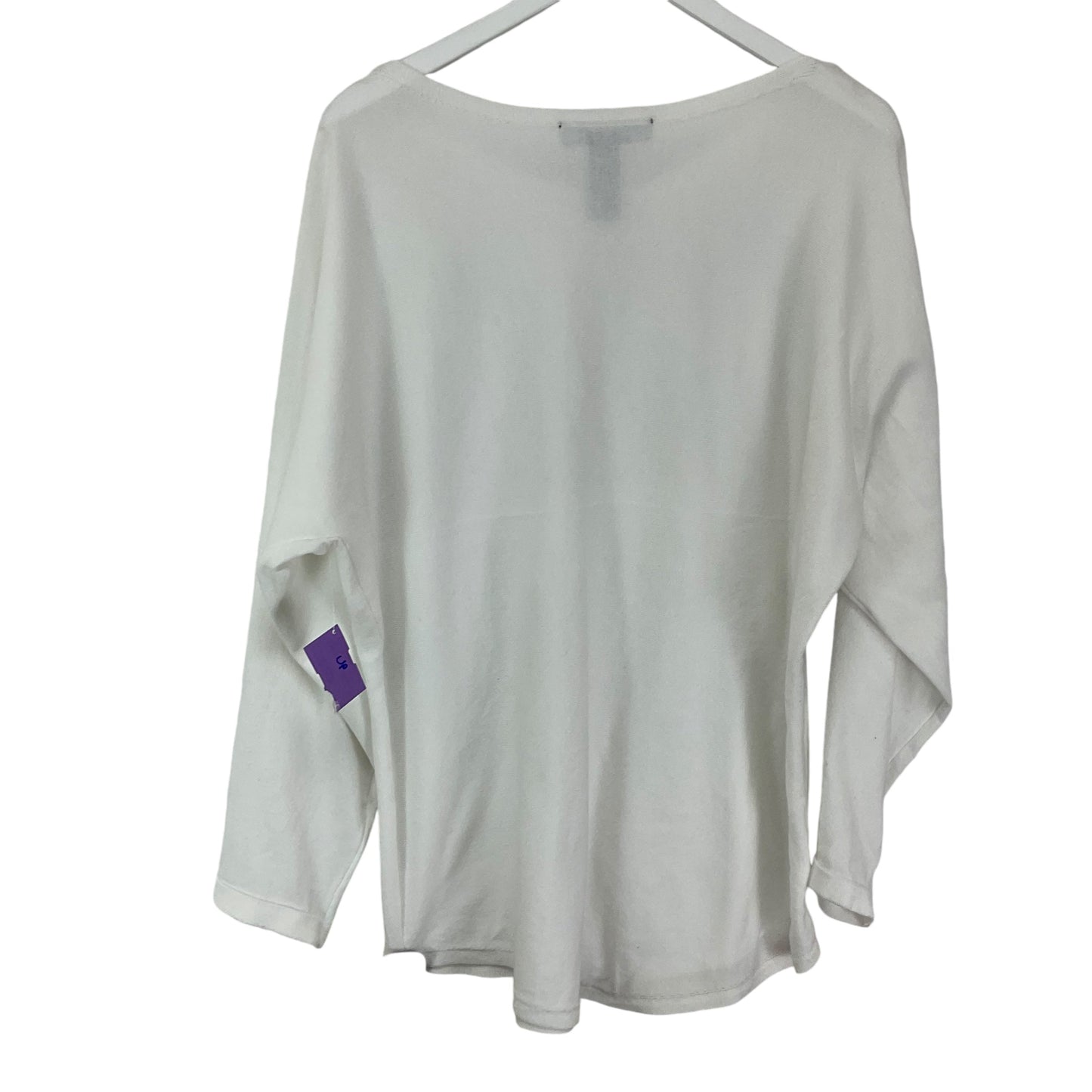 Top Long Sleeve Basic By Ashley Stewart In White, Size: 1x