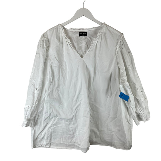 Top Long Sleeve By Lane Bryant In White, Size: 28