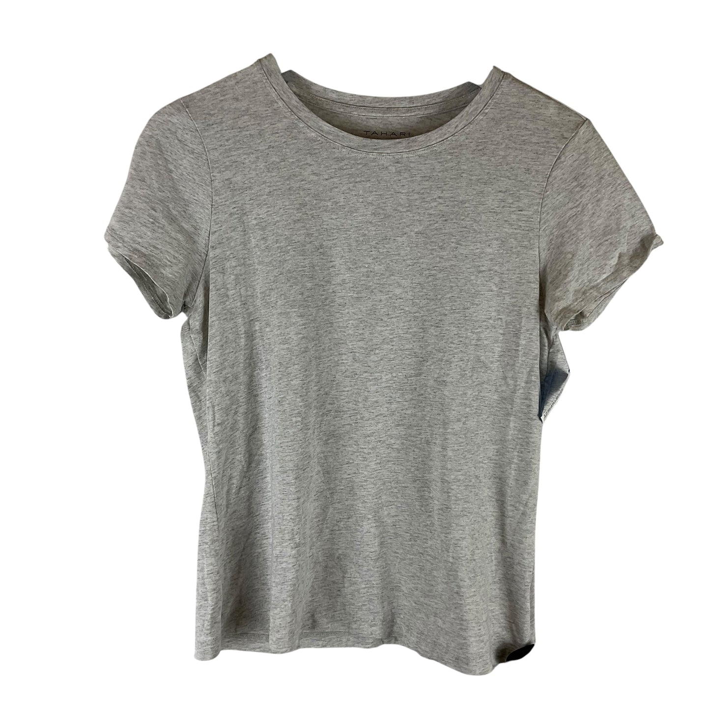 Top Short Sleeve By Tahari By Arthur Levine In Grey, Size: M