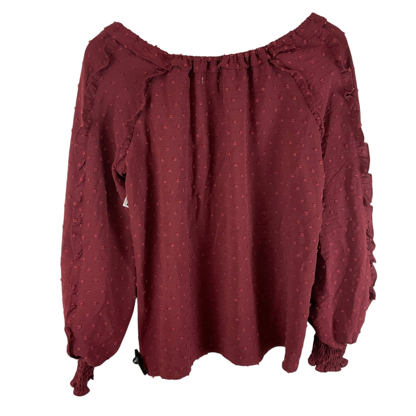 Top Long Sleeve By Max Studio In Red, Size: S