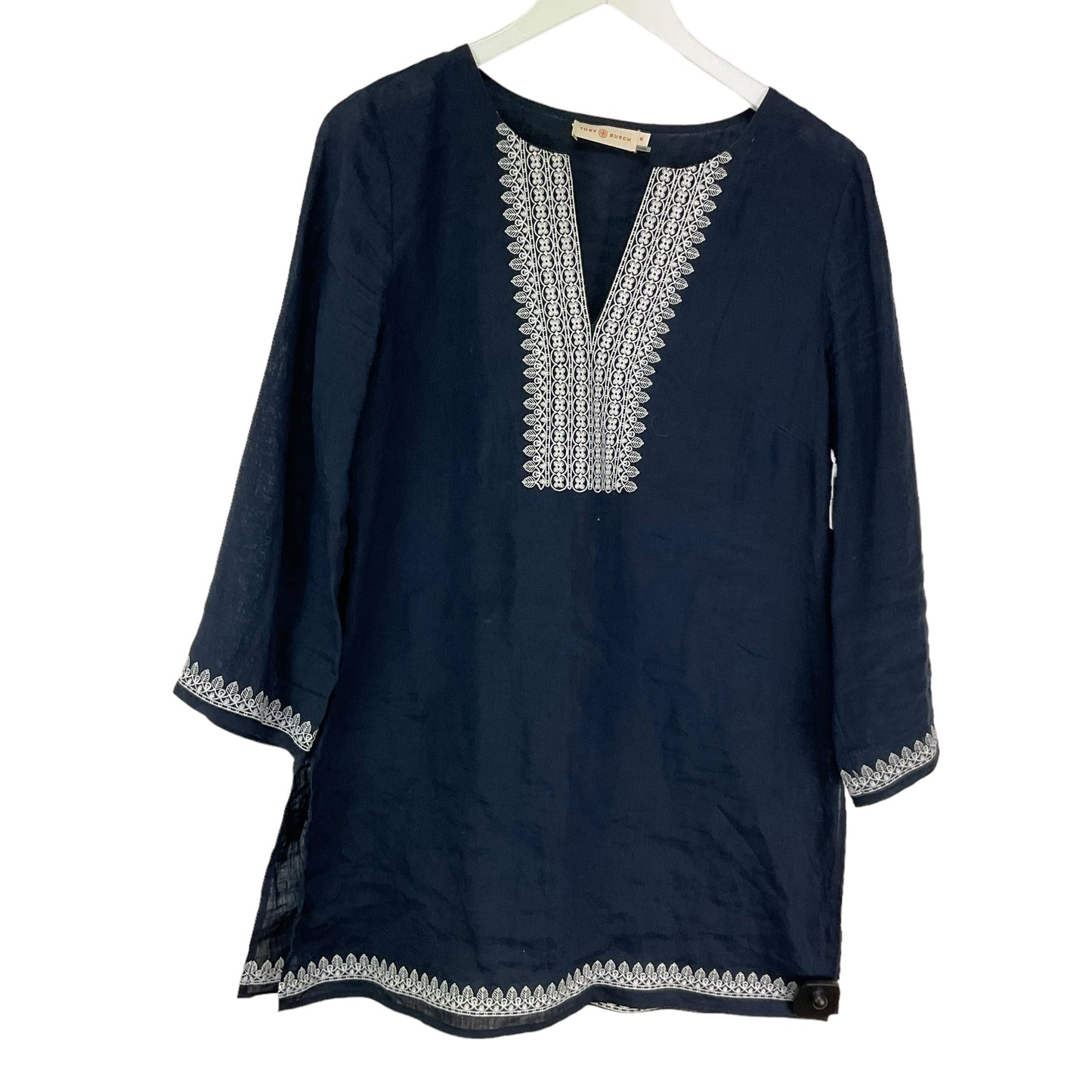 Navy Top Long Sleeve Tory Burch, Size M