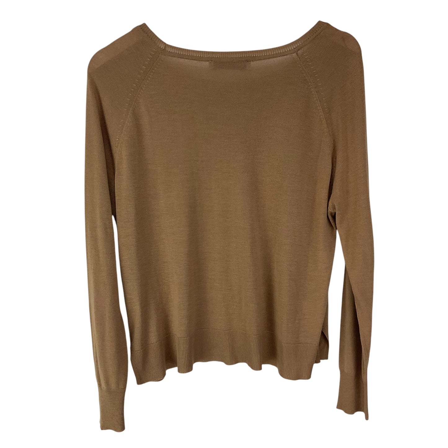 Top Long Sleeve By Zara In Tan, Size: M