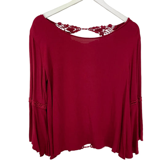 Top Long Sleeve By Altard State In Red, Size: M