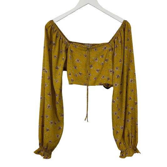 Top Long Sleeve By Altard State In Yellow, Size: M