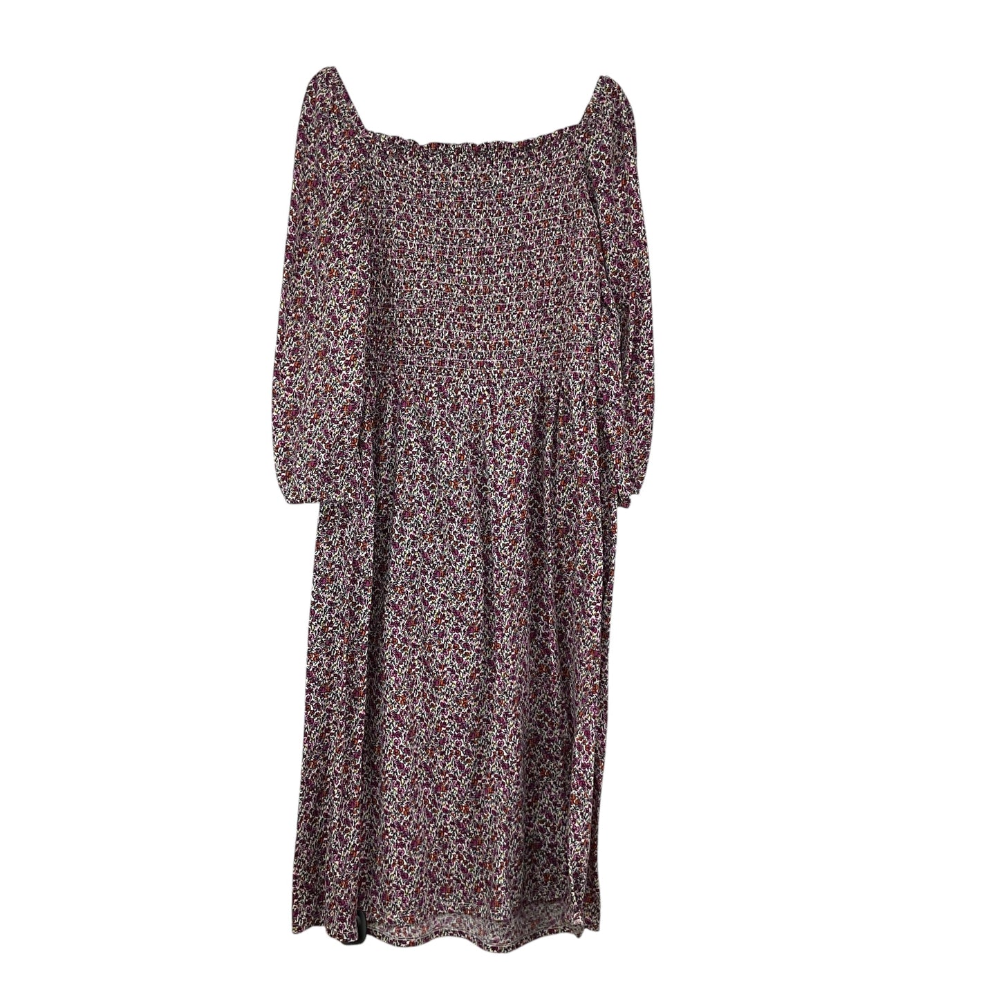 Dress Casual Midi By Loft In Purple, Size: Xl