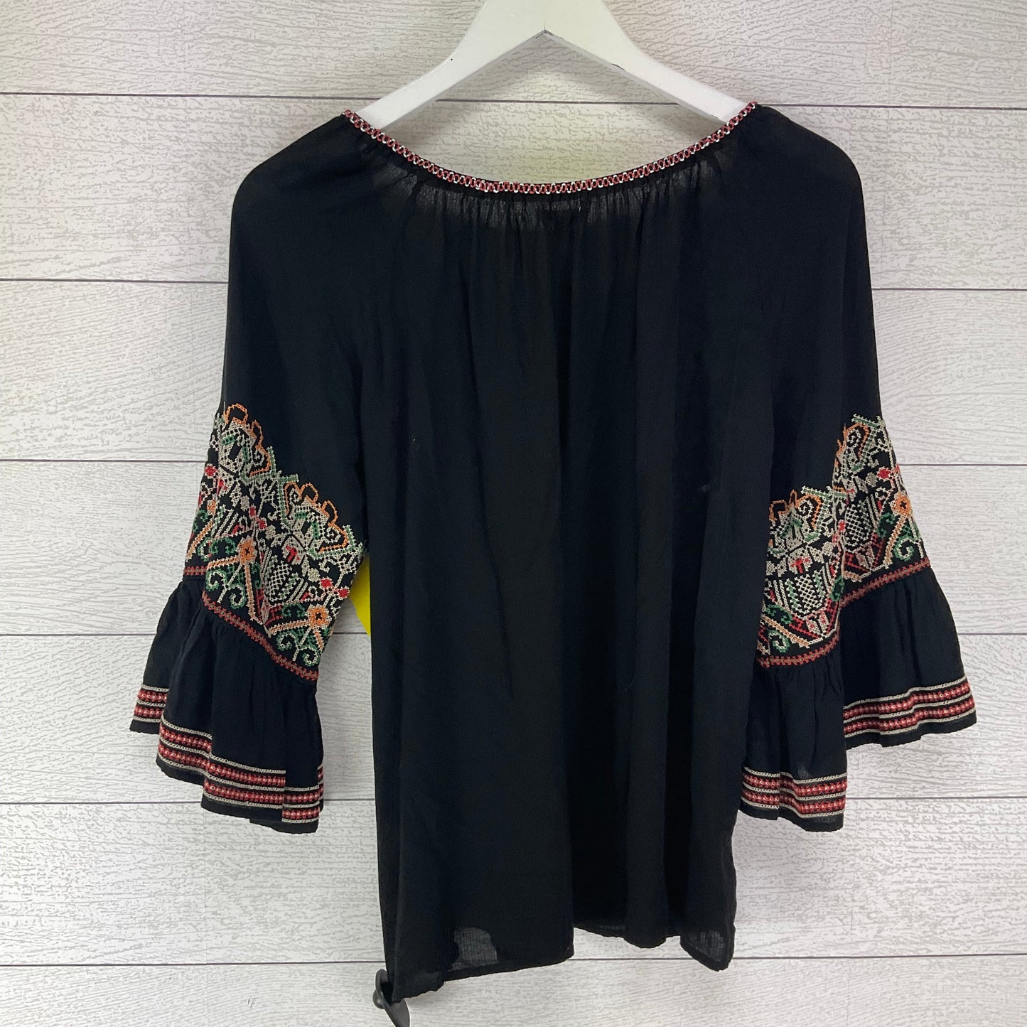 Top 3/4 Sleeve By Max Studio In Black, Size: M