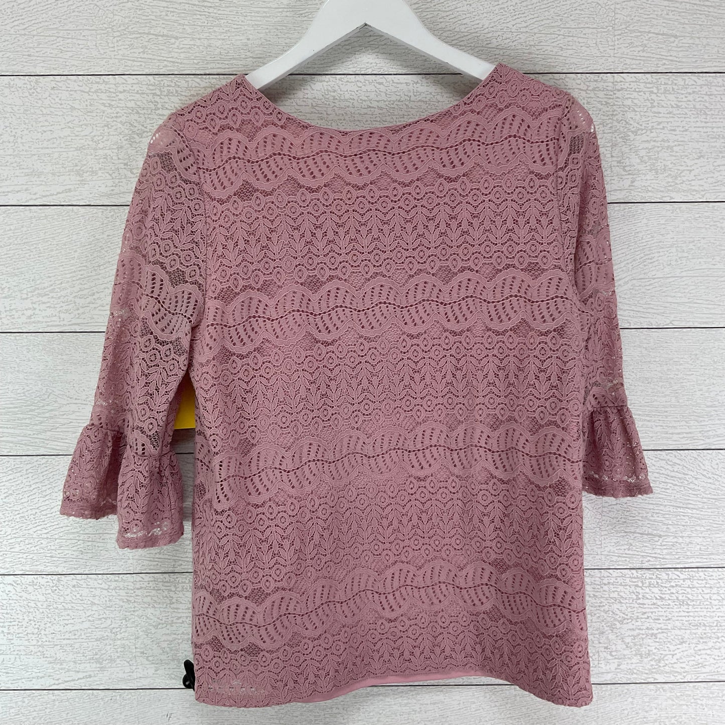 Top Long Sleeve By Adrianna Papell In Pink, Size: L