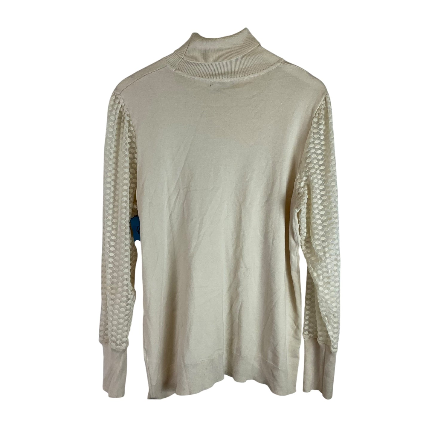 Top Long Sleeve By Adrianna Papell In Cream, Size: Xl