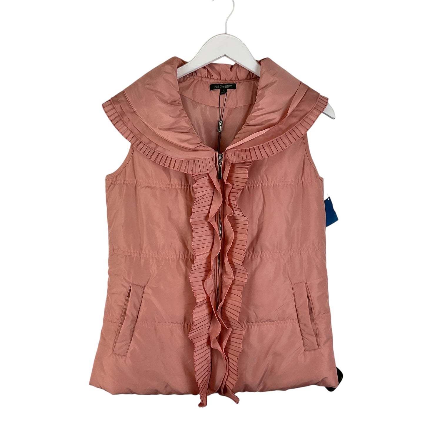 Vest Puffer & Quilted By For Cynthia In Pink, Size: M