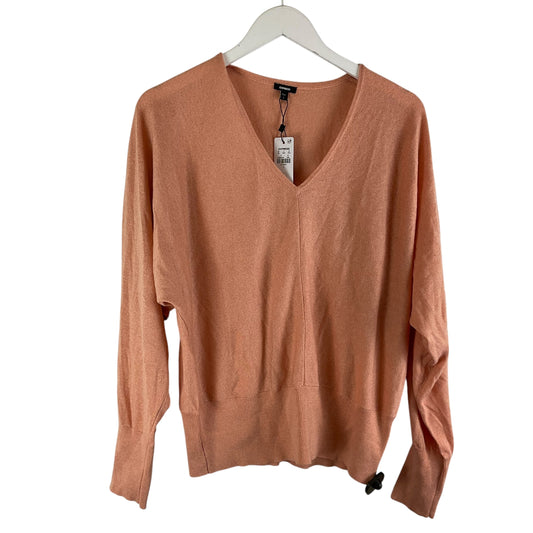 Top Long Sleeve By Express In Orange, Size: L