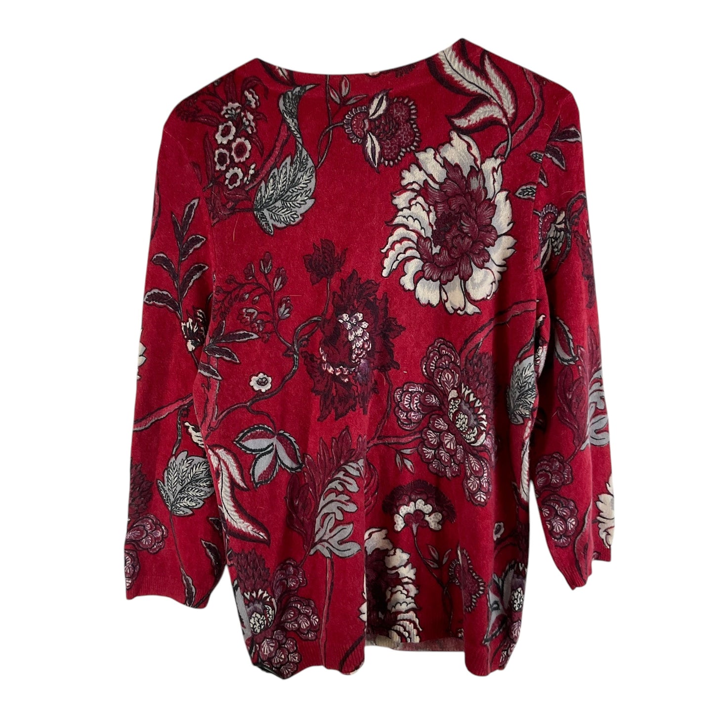 Top Long Sleeve By Talbots In Red, Size: L