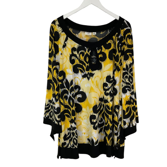 Top Long Sleeve By Cato In Yellow, Size: 22