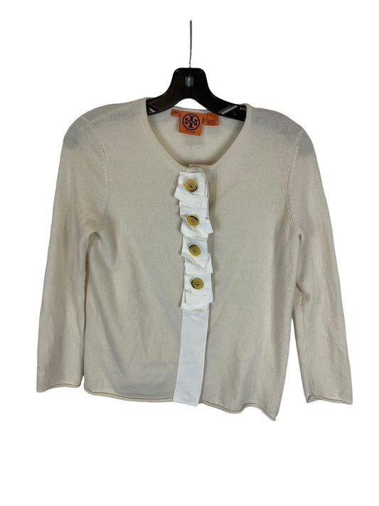 Cardigan Designer By Tory Burch In Cream, Size: S