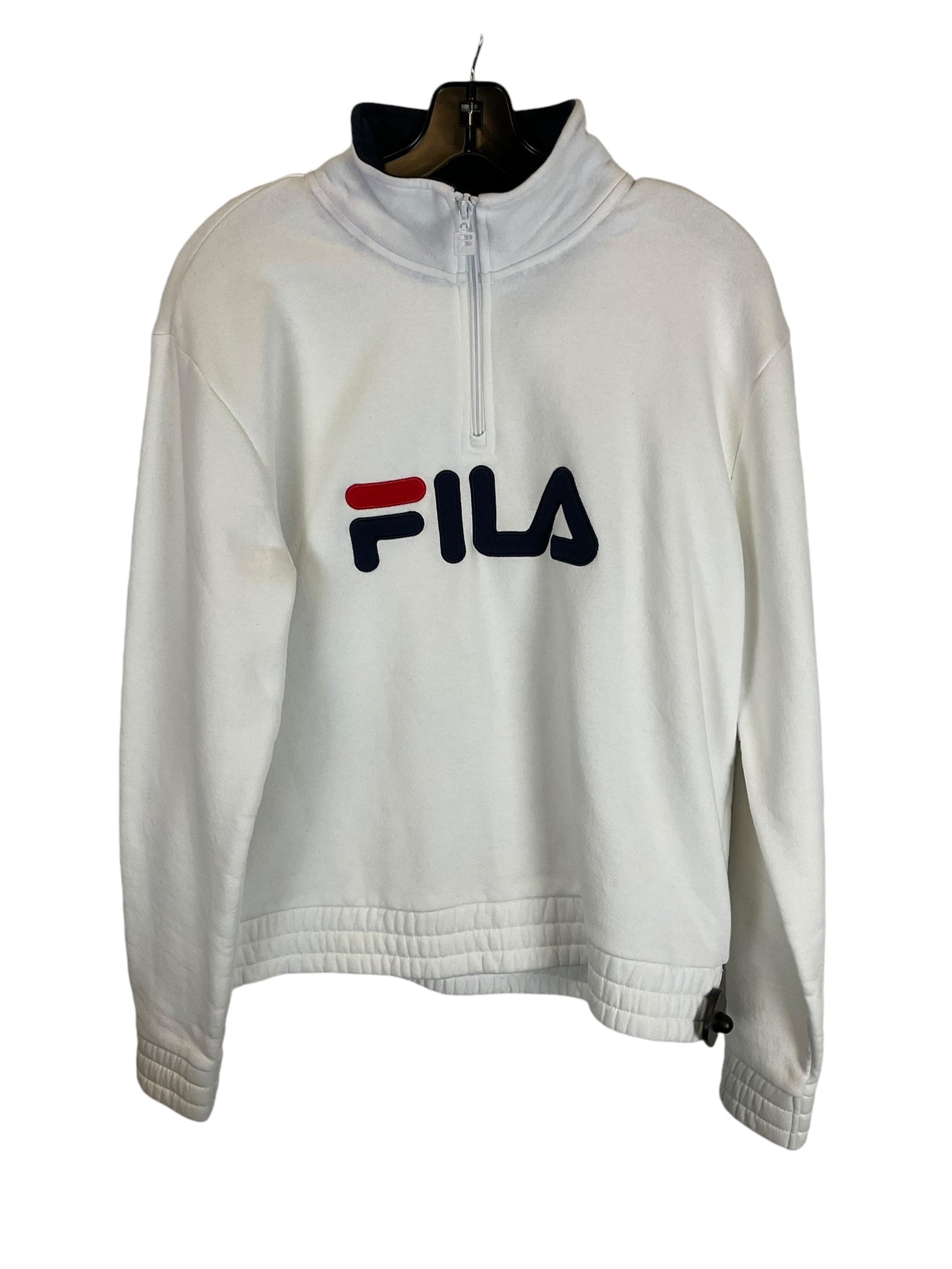 Sweatshirt Collar By Fila In White, Size: L