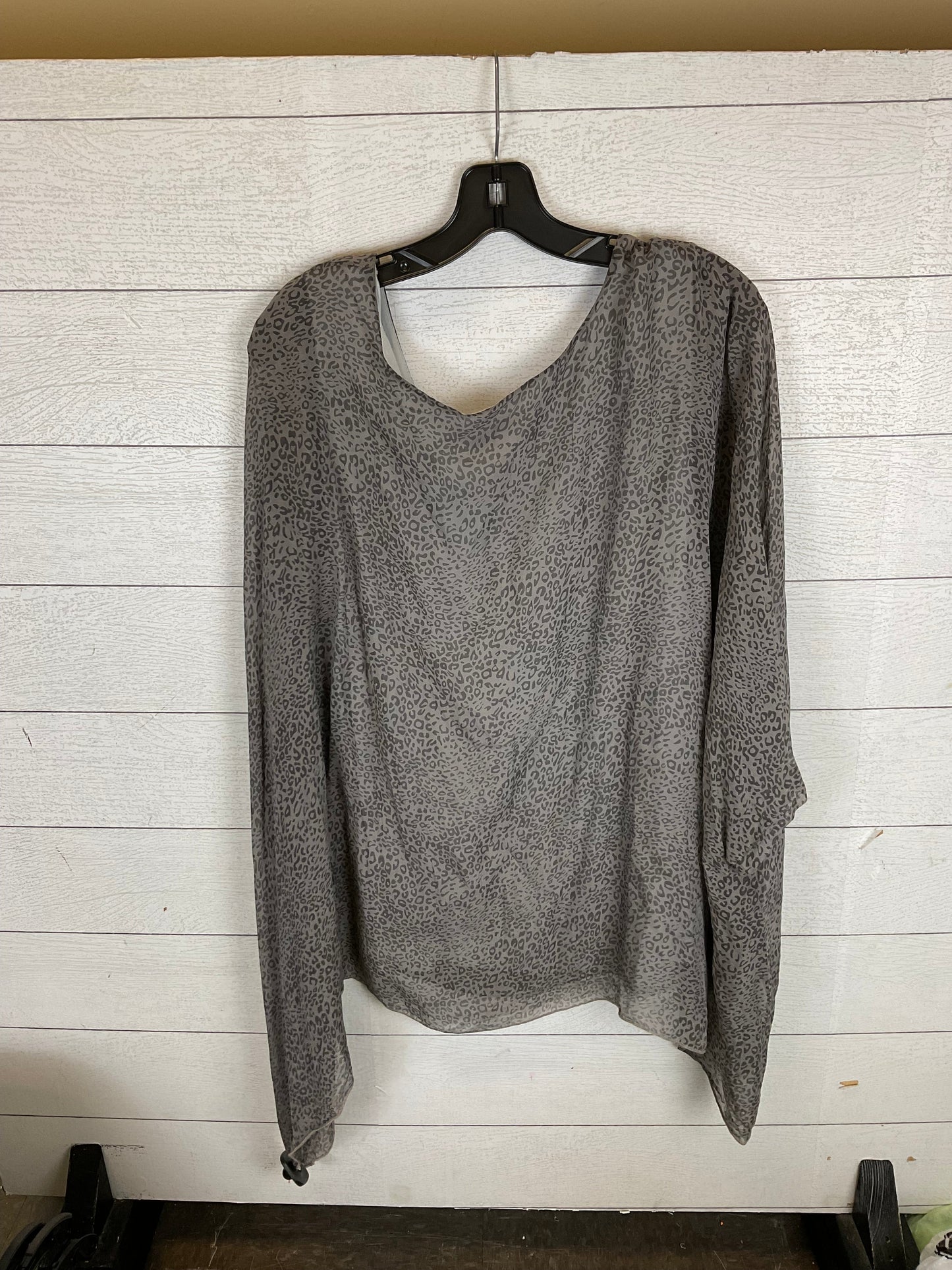 Grey Top Short Sleeve Soft Surroundings, Size Xl