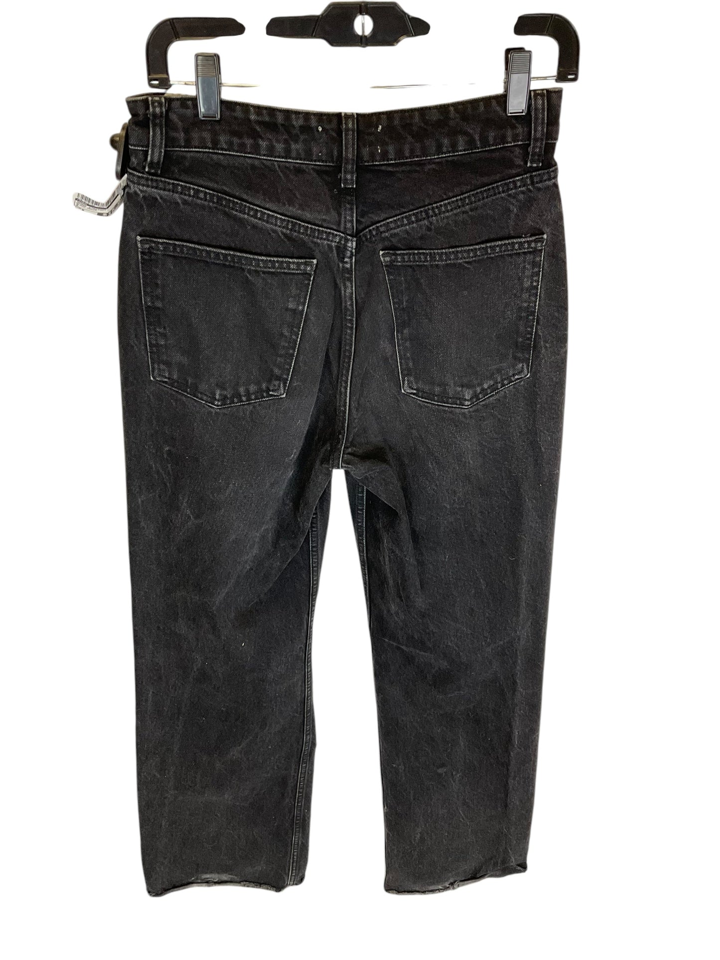 Jeans Straight By Zara In Black Denim, Size: 6