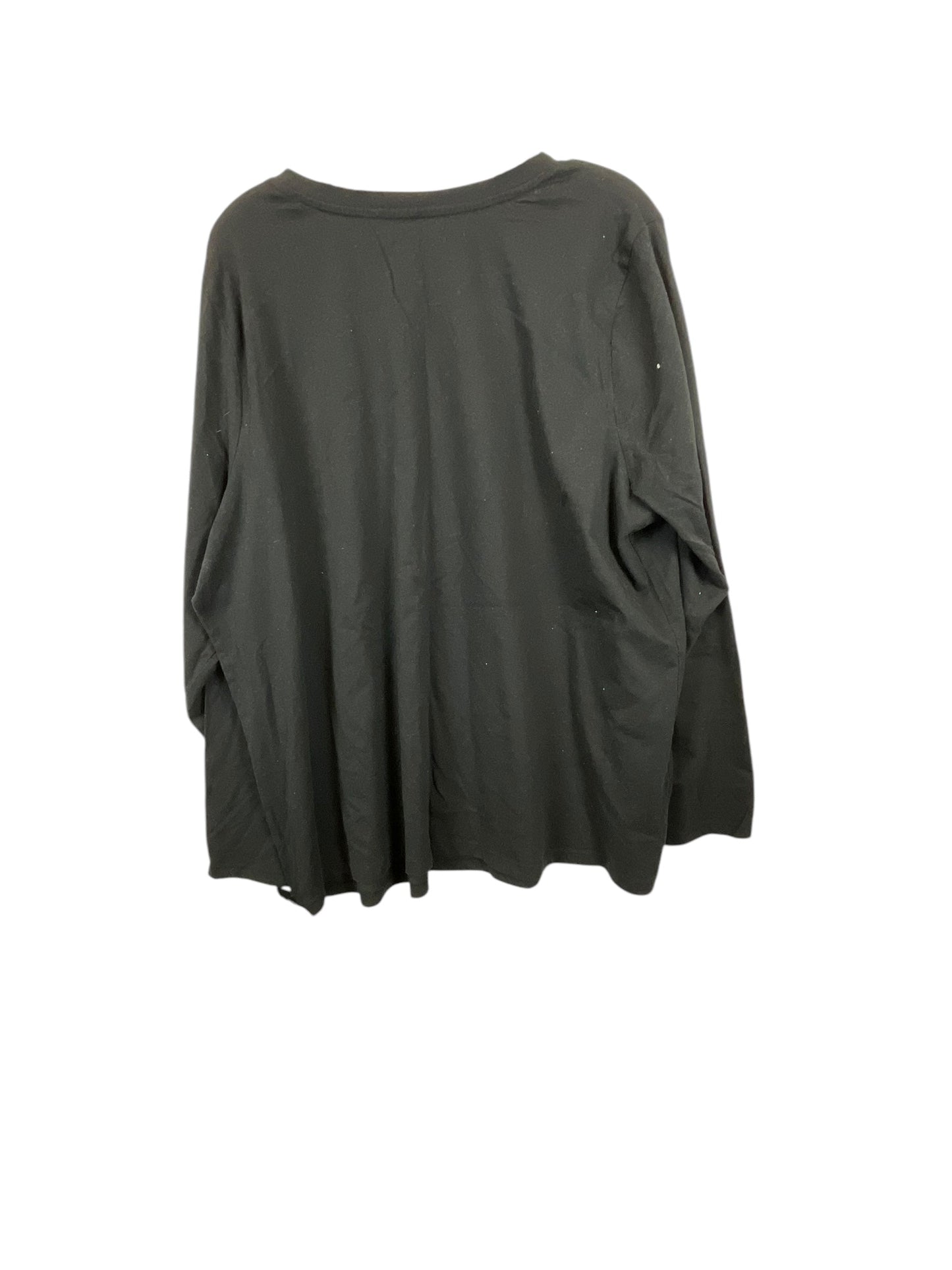 Top Long Sleeve By Sonoma In Black, Size: 2x