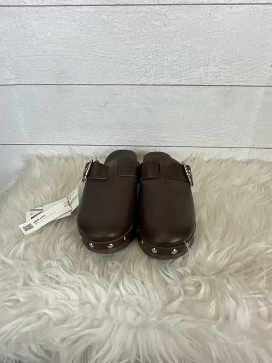 Shoes Heels Wedge By Zara In Brown, Size: 8.5