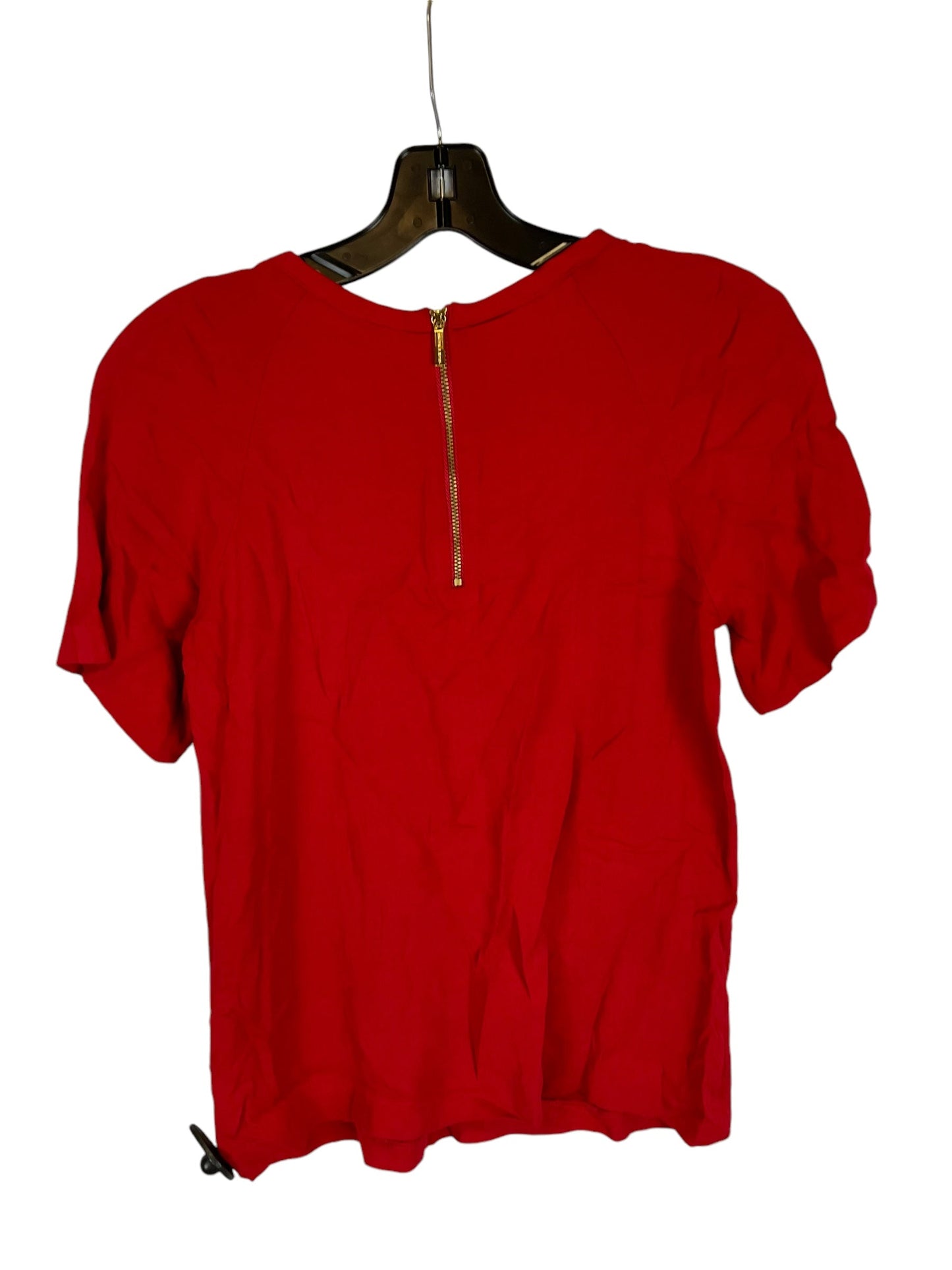 Top Short Sleeve Designer By Michael By Michael Kors In Red, Size: S