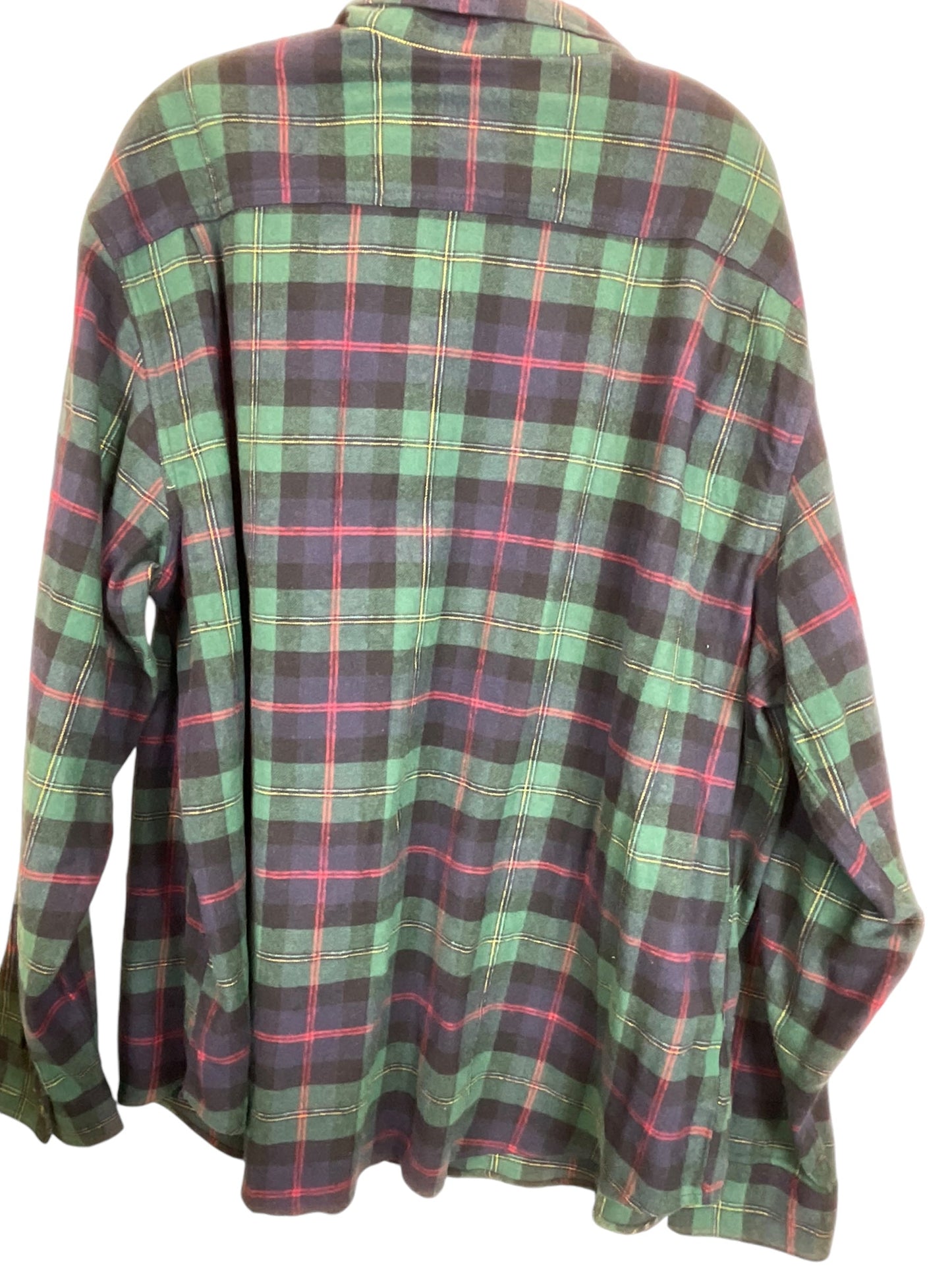 Top Long Sleeve By Old Navy In Plaid Pattern, Size: Xxl