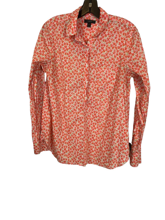 Top Long Sleeve By J. Crew In Floral Print, Size: M