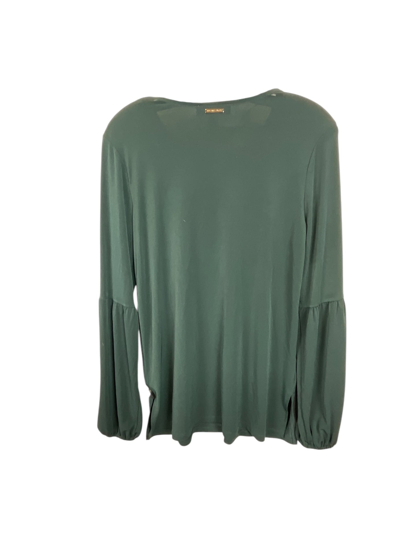 Top Long Sleeve Designer By Michael By Michael Kors In Green, Size: S