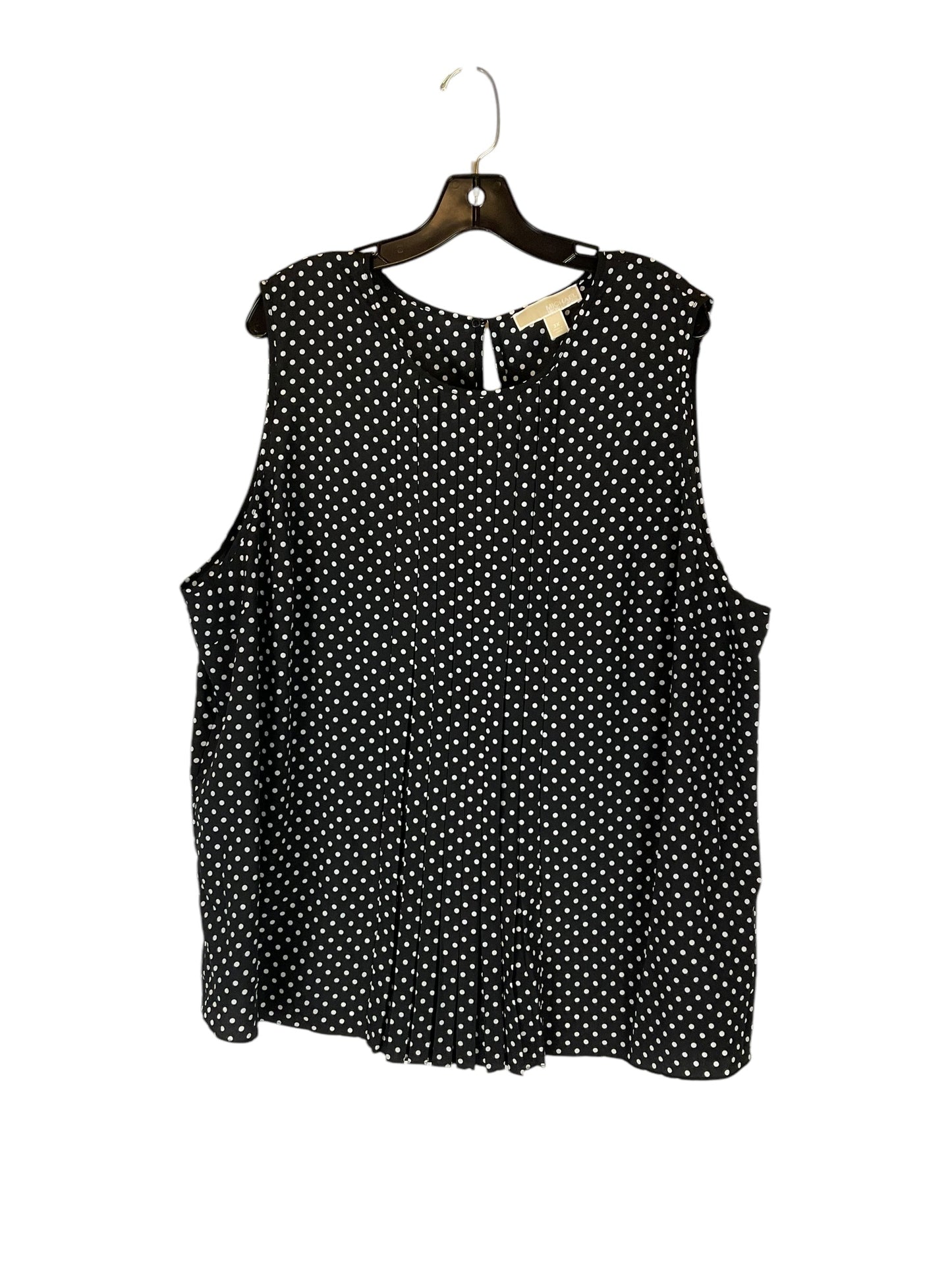 Top Sleeveless Designer By Michael By Michael Kors In Polkadot Pattern, Size: 3x