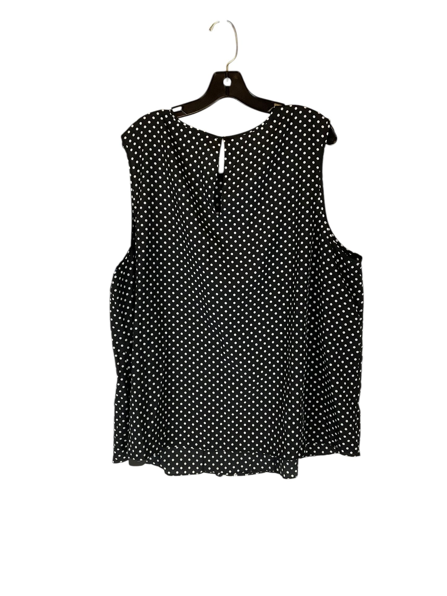 Top Sleeveless Designer By Michael By Michael Kors In Polkadot Pattern, Size: 3x