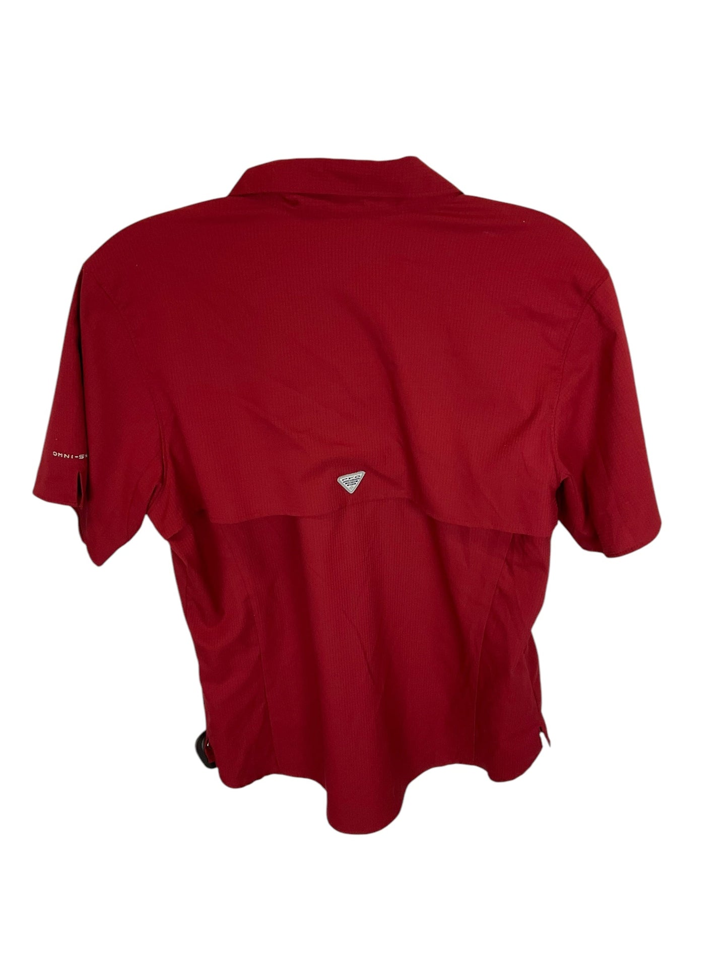 Athletic Top Short Sleeve By Columbia In Red, Size: M