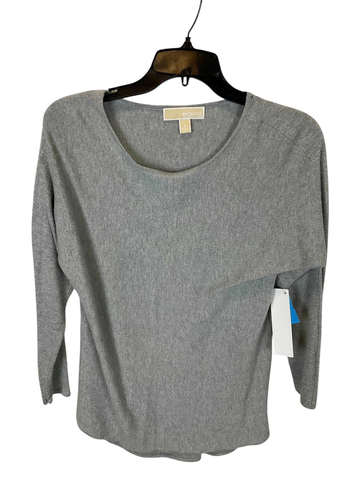 Top Long Sleeve Designer By Michael By Michael Kors In Grey, Size: S