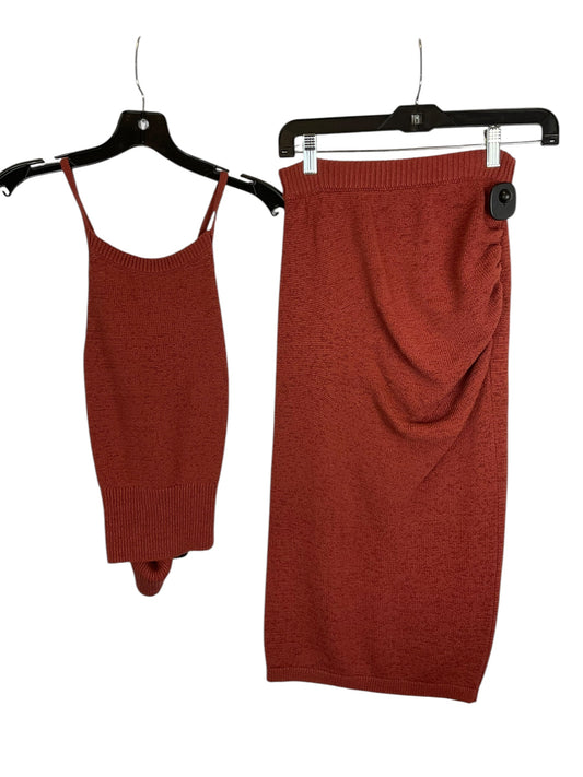 Skirt Set 2pc By Express In Orange, Size: S