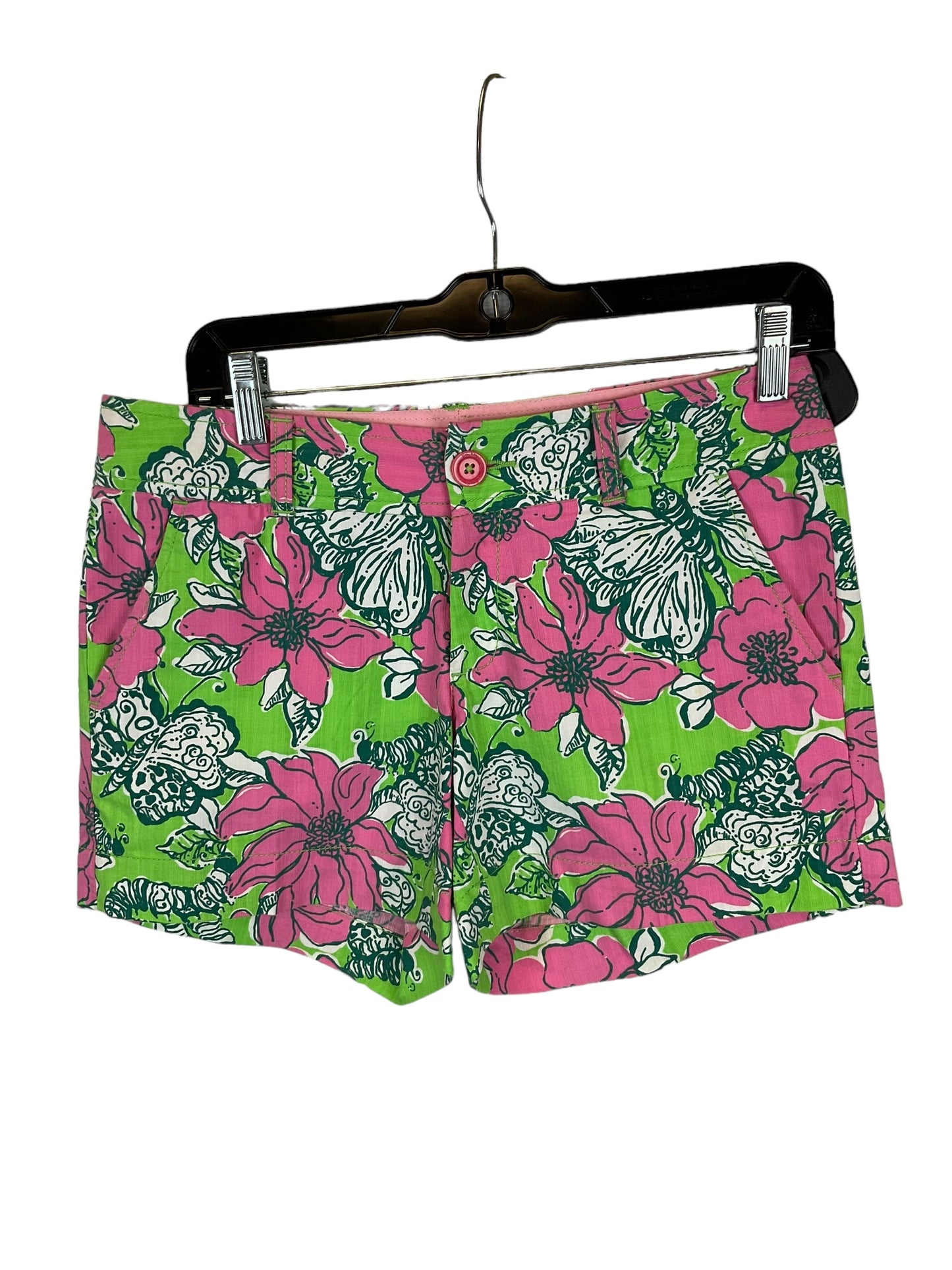 Green & Pink Shorts Lilly Pulitzer, Size 2