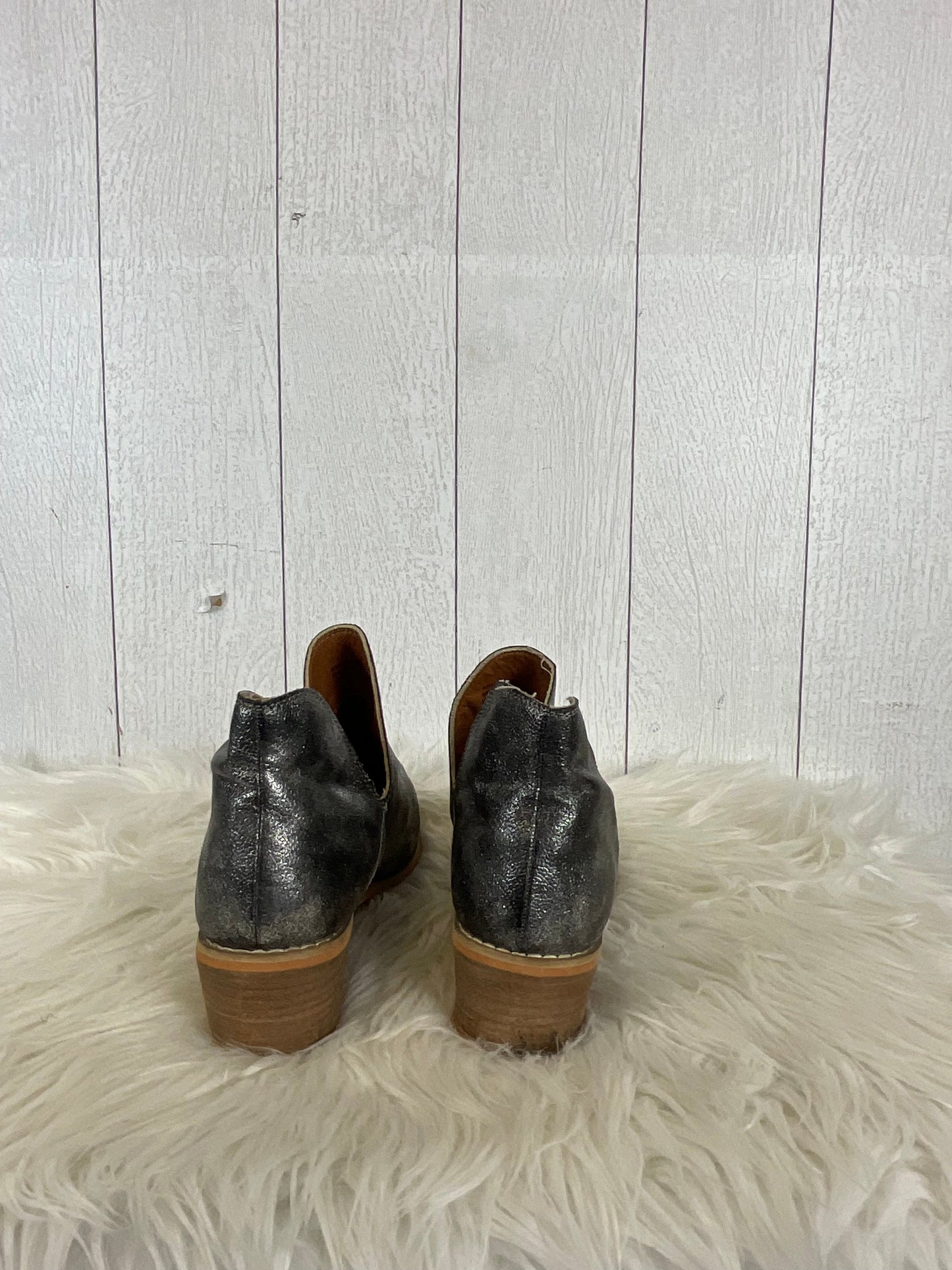 Boots Ankle Heels By Boutique + In Grey, Size: 9