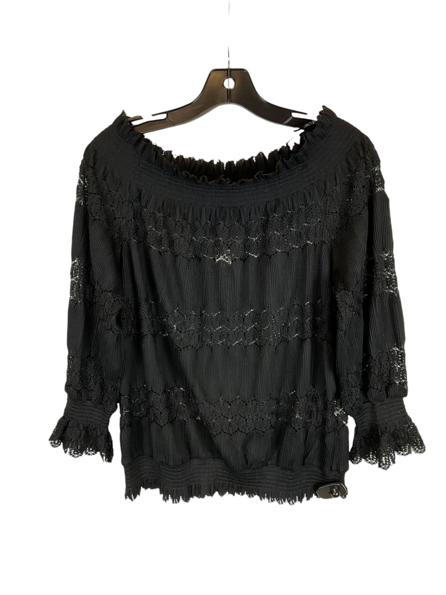 Top Long Sleeve By Anthropologie In Black, Size: M