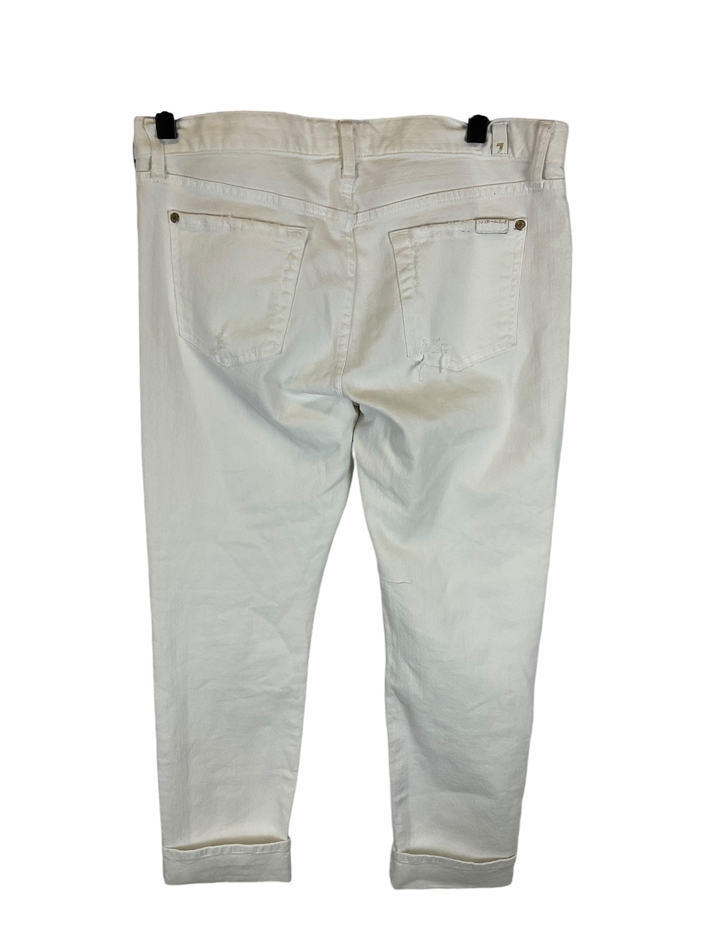 Jeans Designer By 7 For All Mankind In White Denim, Size: 6