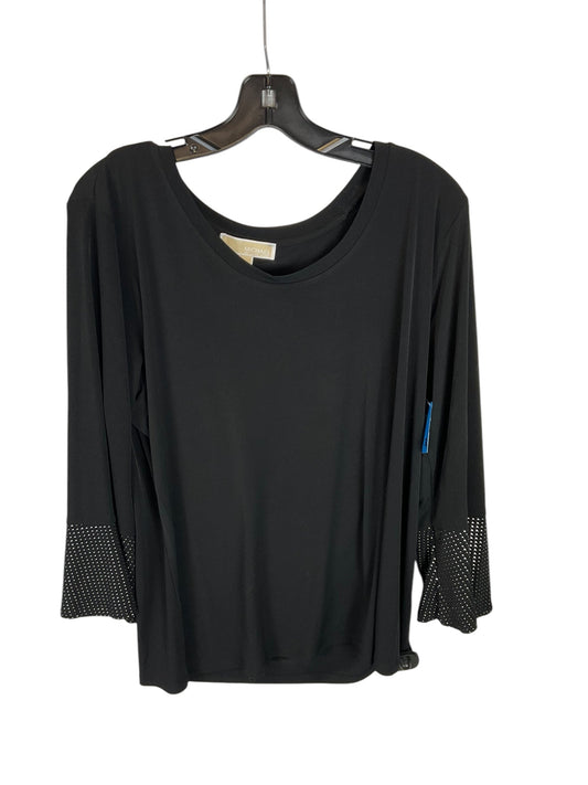 Top Long Sleeve Designer By Michael By Michael Kors In Black, Size: 1x