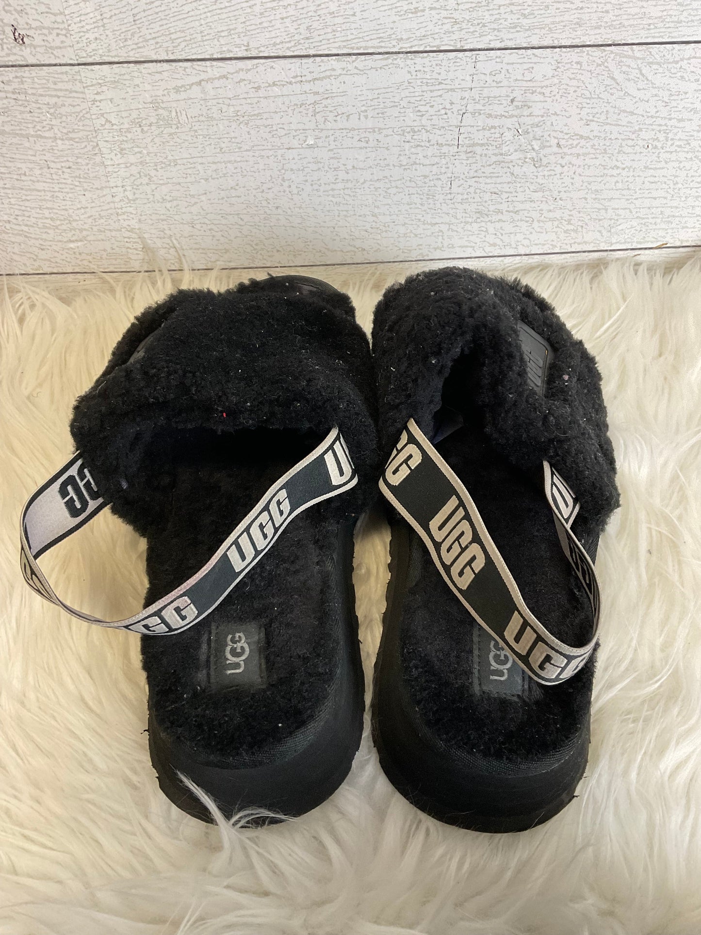 Sandals Designer By Ugg In Black, Size: 9