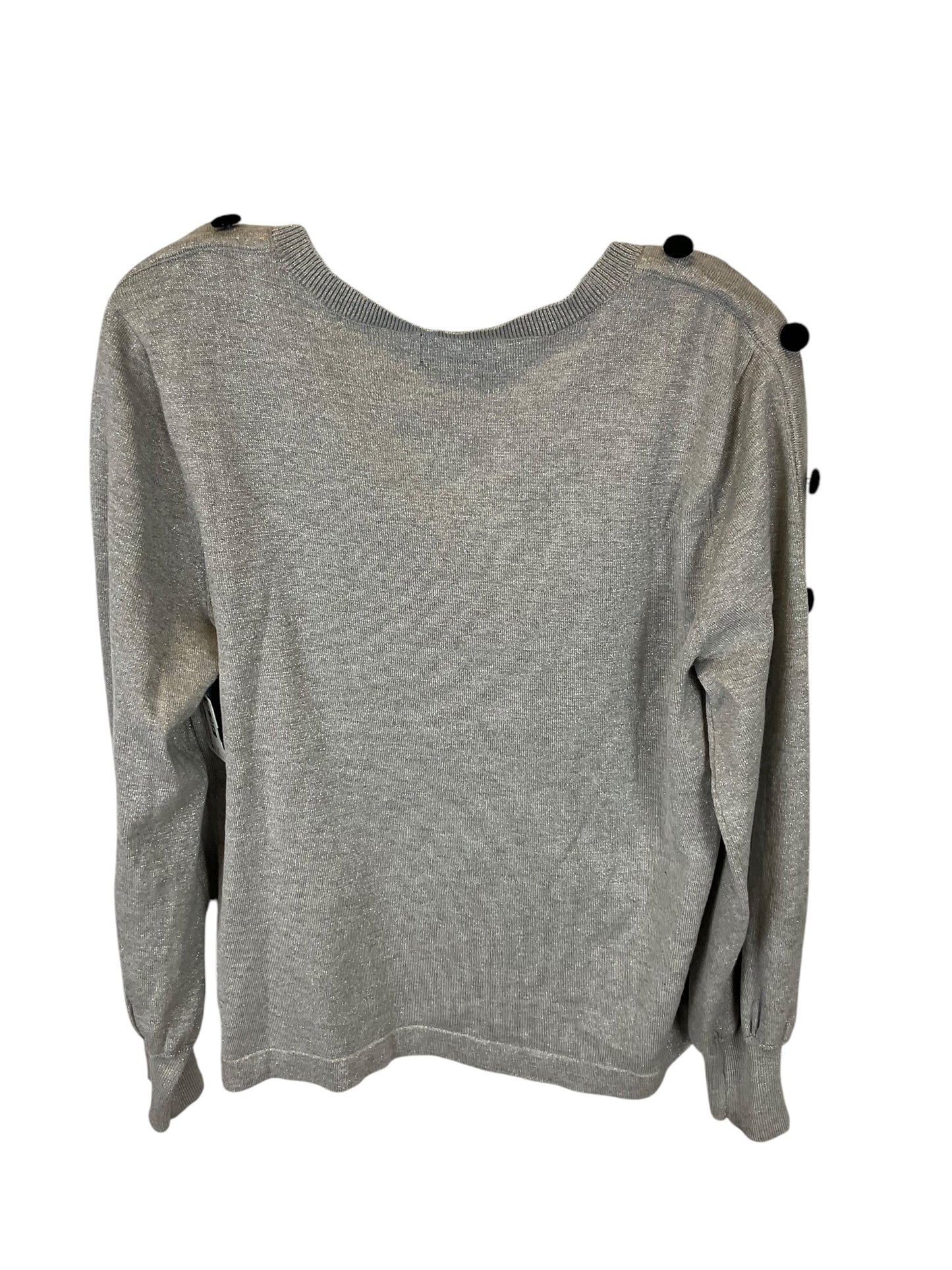 Top Long Sleeve Designer By Karl Lagerfeld In Grey, Size: L