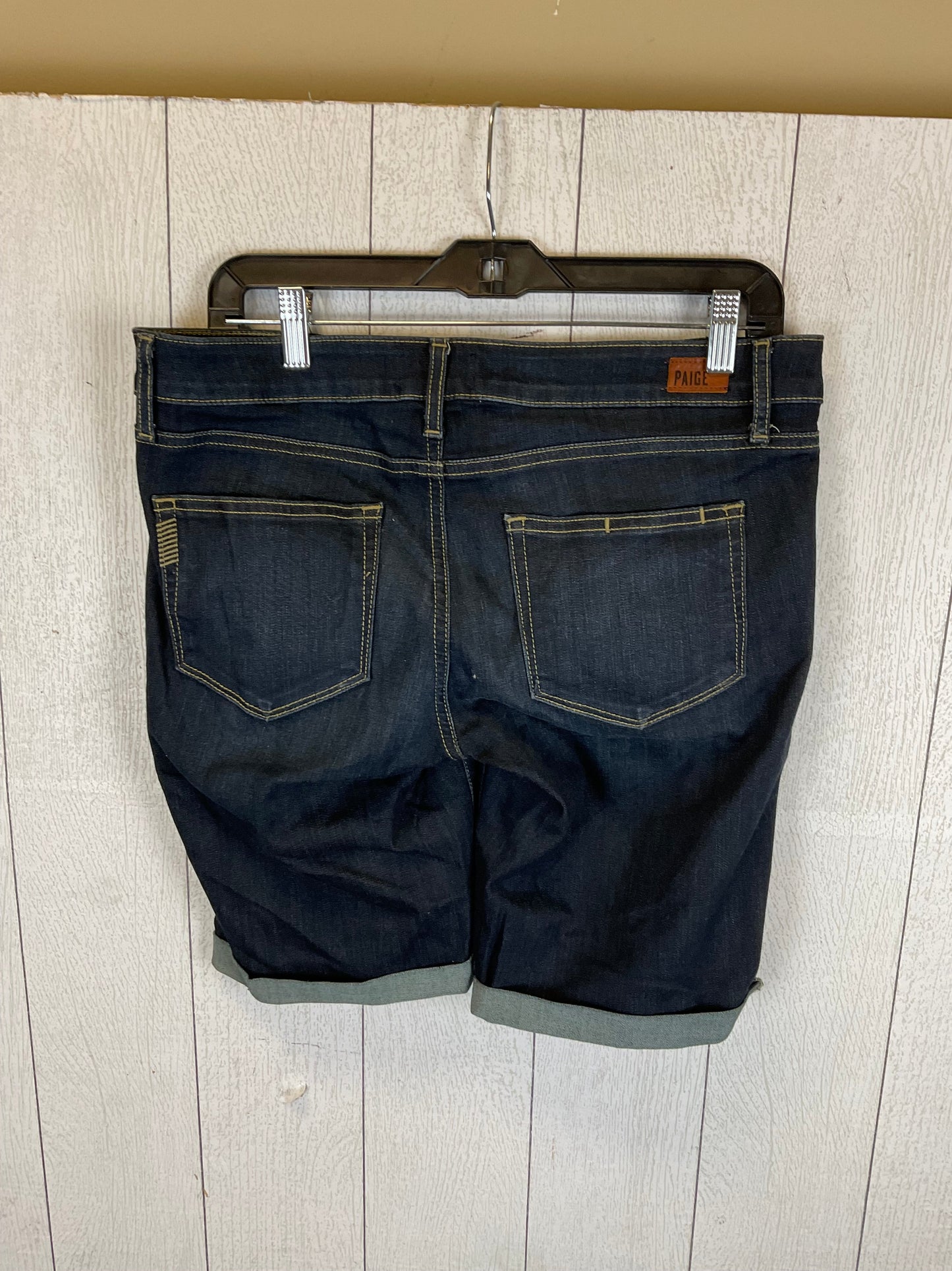 Blue Denim Shorts Designer Paige, Size 6