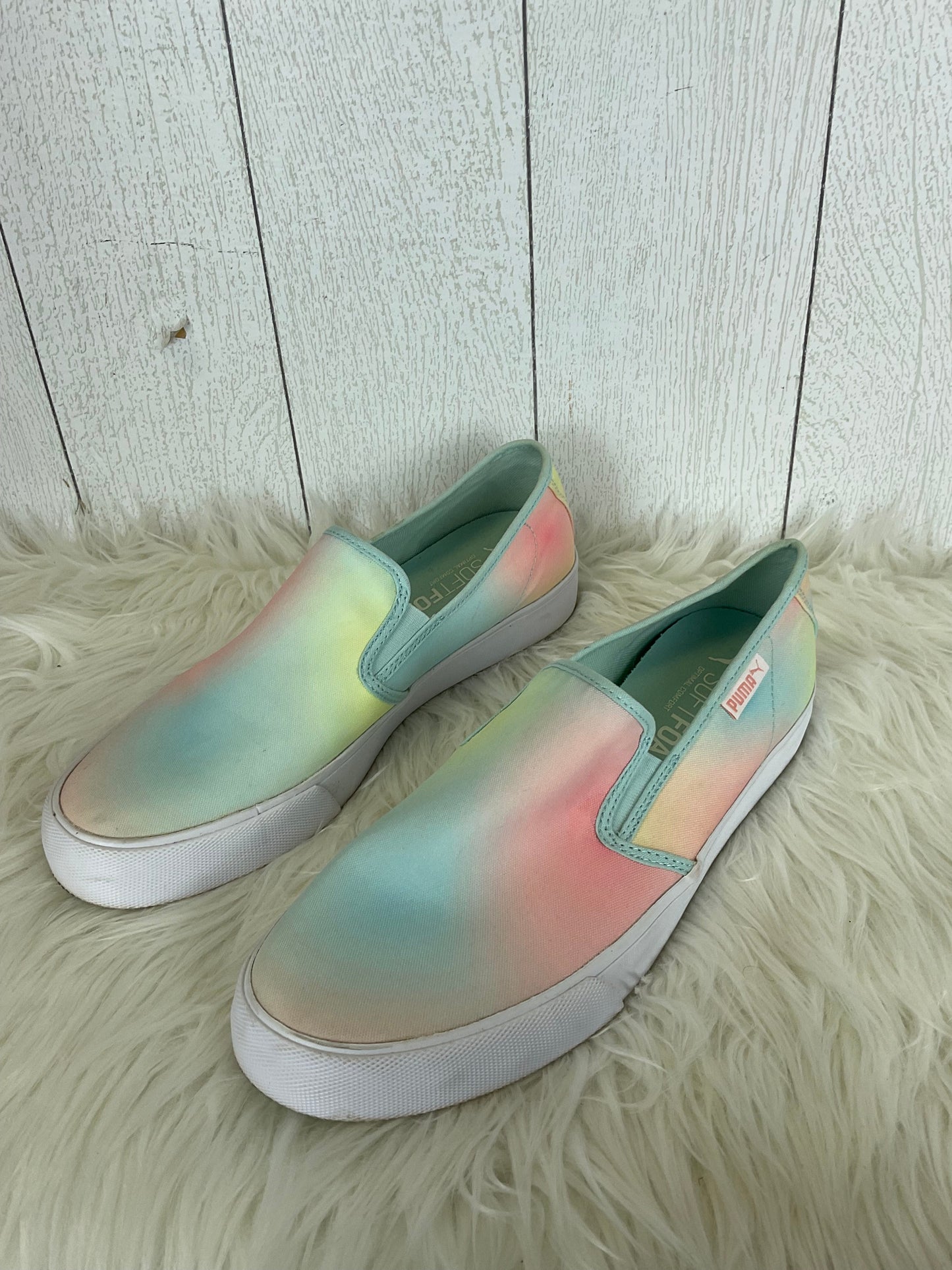 Tie Dye Print Shoes Flats Puma, Size 8.5