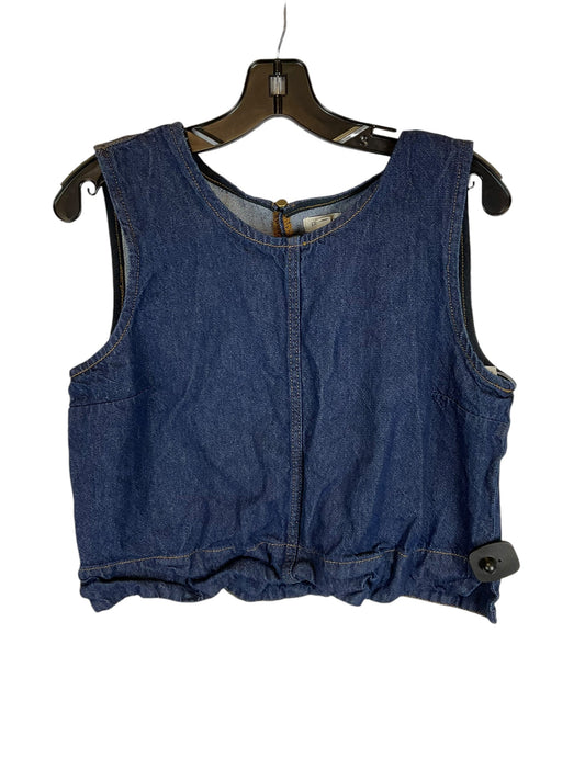 Top Sleeveless By Pilcro In Blue Denim, Size: M