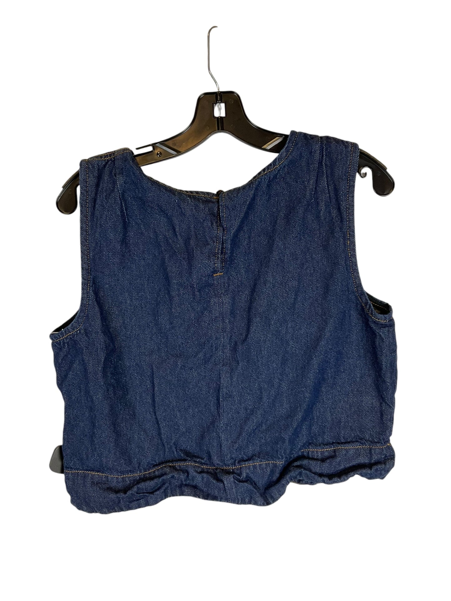 Top Sleeveless By Pilcro In Blue Denim, Size: M