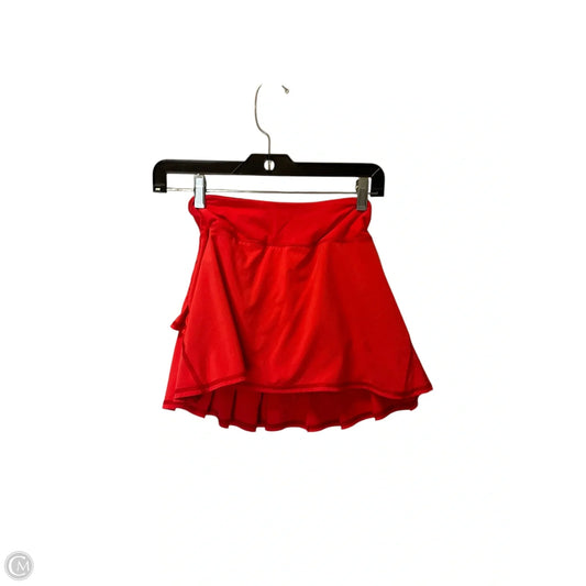 Athletic Skort By Lululemon In Orange, Size: 2